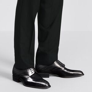 Dior Timeless Derby Shoe with Gray and Black Dior Oblique Gradient size 42